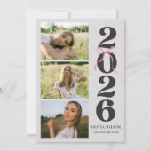 Modern Class of 2026 Photo Graduation Party Kaart (Voorkant)