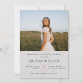 Modern Class of 2026 Photo Graduation Party Kaart (Achterkant)