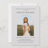 Modern Class of 2026 Photo Graduation Party Kaart (Achterkant)