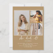 Modern Class of 2026 Photo Minimal Graduation  Kaart (Achterkant)