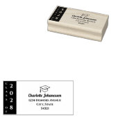 Modern Class of Graduation Mailing Address Rubberstempel (Gestempeld)