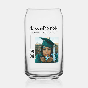 Modern Class of Name Afstudeerder Gift Blikvorm Glas