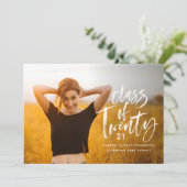 Modern Class of Typography afstuderen aankondiging (Staand voorkant)