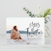 Modern Class of Typography afstuderen aankondiging (Staand voorkant)