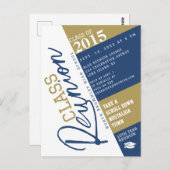 Modern Class Reunion Design Invitation Postcard Briefkaart (Voorkant / Achterkant)