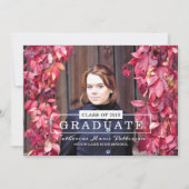 Modern Class Typografie Foto Afstuderen | Wit Kaart (Voorkant)