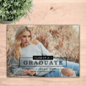 Modern Class Typography Photo Afstuderen | Zwart Kaart