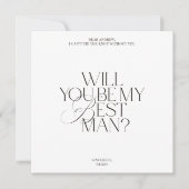 Modern Classic Best Man Proposal Card Kaart (Voorkant)