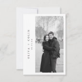 Modern Classic Black and White Wedding Photo Kaart (Voorkant)
