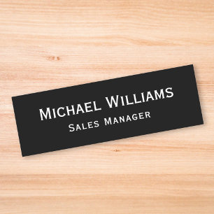 Modern Classic Black Business Personeel ID Naamplaatje