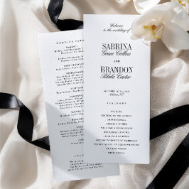 Modern Classic Black Wedding Ceremony Program