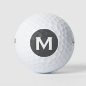 Modern Classic Block Typography Monogram Golfballen (Voorkant)