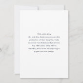 Modern Classic Blue Graduation Photo Announcement Aankondiging (Achterkant)