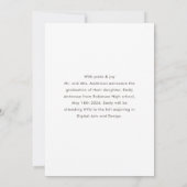 Modern Classic Brown Graduation Photo Announcement Aankondiging (Achterkant)