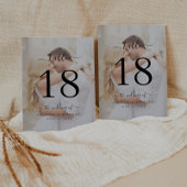 Modern Classic Calligraphy Wedding Photo Kaart