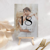 Modern Classic Calligraphy Wedding Photo Kaart