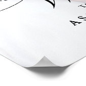 Modern Classic Calligraphy Wedding Welcome Photo Poster (Hoek)