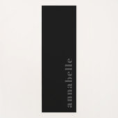 Modern Classic Chic Zwart Minimal Gepersonaliseerd Yogamat (Voorkant)