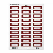 Modern Classic Christmas Elegant Etiket (Full Sheet)