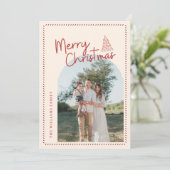Modern Classic Christmas Photo Elegant Feestdagenkaart (Staand voorkant)