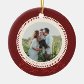 Modern Classic Christmas Photo Elegant  Keramisch Ornament (Voorkant)