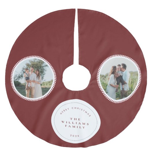 Modern Classic Christmas Photo Elegant  Kerstboom Rok (Voorkant)