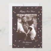 Modern Classic Colorful Confetti New Years Photo Feestdagenkaart (Voorkant)