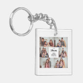 Modern Classic Custom 6 Familie Fotocollage Sleutelhanger (Voorkant Links)