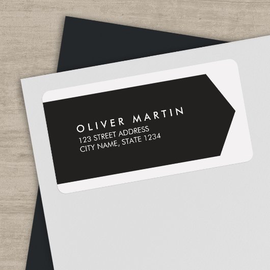 Modern Classic donkergrijs en lichtgrijs Adresetik Etiket