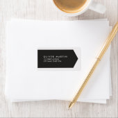 Modern Classic donkergrijs en lichtgrijs Adresetik Etiket (Insitu)