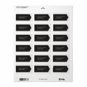 Modern Classic donkergrijs en lichtgrijs Adresetik Etiket (Full Sheet)