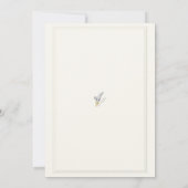 Modern Classic Ecru Lijst Lily of Valley Wedding Kaart (Achterkant)