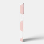 Modern Classic Eenvoudig Blush Roze Plaid Monogram Case-Mate iPhone Case (Achterkant / Rechts)