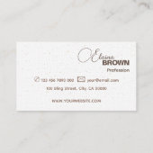 Modern Classic Eenvoudig Lichtgrijs met Logo Elega Visitekaartje (Achterkant)