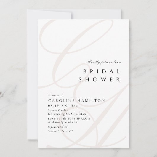 Modern Classic Elegance Kalligrafie Vrijgezellenfe Kaart (Voorkant)