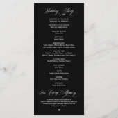 Modern Classic Elegance, Wedding Ceremony Programmakaart (Achterkant)