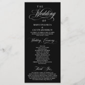 Modern Classic Elegance, Wedding Ceremony Programmakaart (Voorkant)