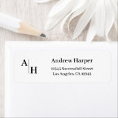 Modern Classic Elegant Custom Monogram Initiaal Etiket (Insitu)