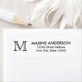 Modern Classic Elegant Custom Monogram Initiaal Etiket (Insitu)