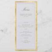 Modern Classic Elevated Gold Ivory Formal Wedding Menu (Voorkant)