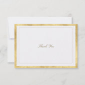 Modern Classic Elevated Gold Pearl Formal Wedding Bedankkaart (Voorkant)