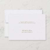 Modern Classic Elevated Gold Pearl Formal Wedding Bedankkaart (Achterkant)
