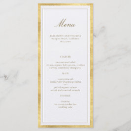 Modern Classic Elevated Gold Pearl Formal Wedding Menu