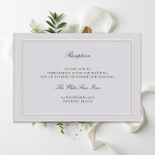 Modern Classic Elevated Ivory Wedding Reception Informatiekaartje
