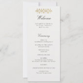 Modern Classic Formal Golden Lys Wedding Program (Voorkant)