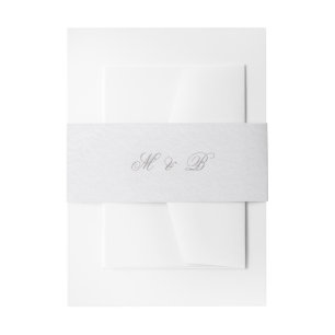 Modern Classic Formal Ivory Waterverf bruiloft Uitnodigingen Wikkel