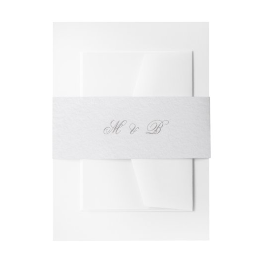 Modern Classic Formal Ivory Waterverf bruiloft Uitnodigingen Wikkel (Voorkant Voorbeeld)