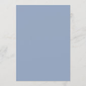 Modern Classic French Frame Wedding Dusty Blue Menu (Achterkant)