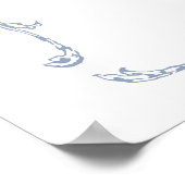 Modern Classic French Frame Wedding Dusty Blue Poster (Hoek)