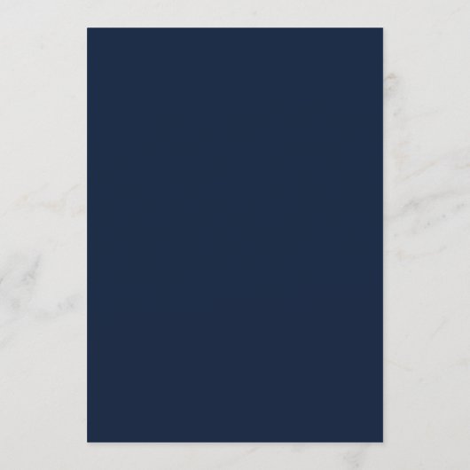 Modern Classic French Frame Wedding Navy Blue Menu (Achterkant)